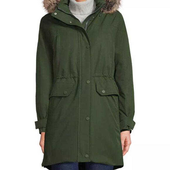 NWT  Blue Lands' End Women's Expedition Down Waterproof Winter Parka size M/P - Picture 2 of 8